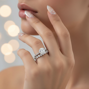 Classic 2.0 Carat Round Cut Wedding Ring Set-Black Diamonds New York