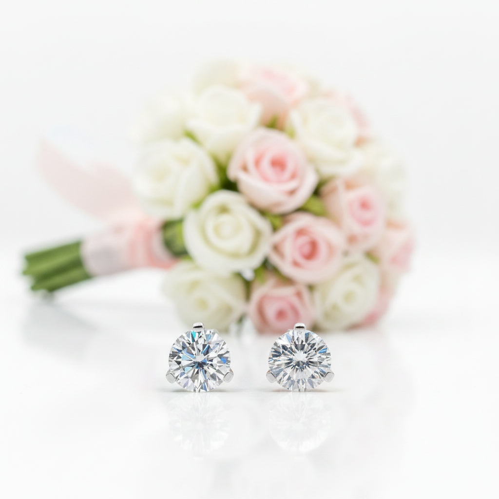 Classic 4.0 Ctw Diamond Option Stud Earrings-Black Diamonds New York