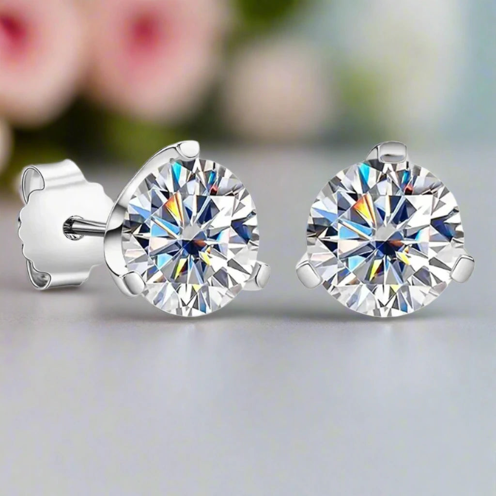 Classic 3.0 Ctw Diamond Stud Earrings-Black Diamonds New York