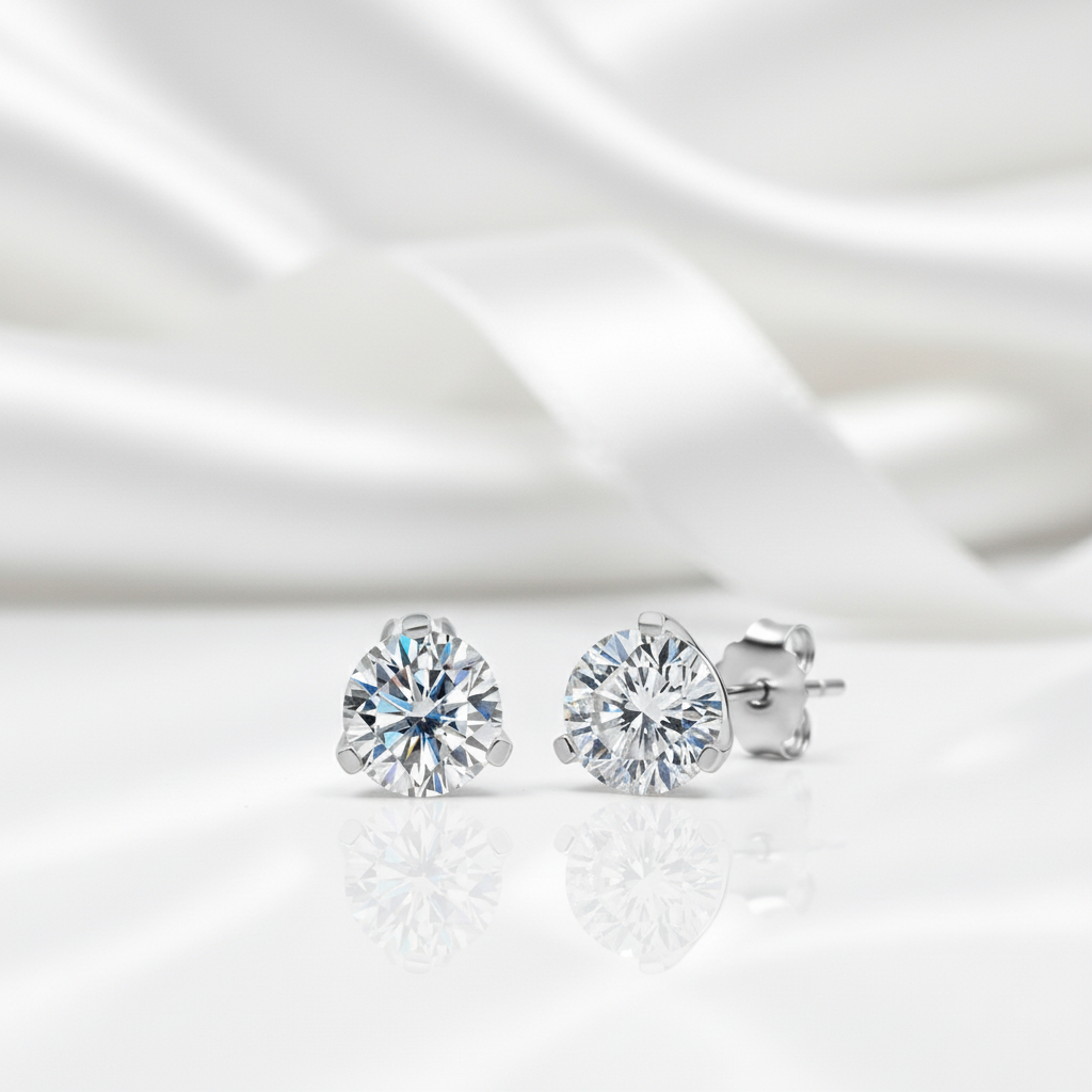 Classic 4.0 Ctw Diamond Option Stud Earrings-Black Diamonds New York