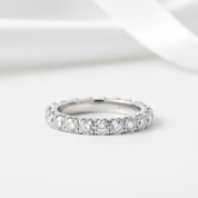 Classic 3mm Micro Inlaid Diamond Option Eternity Wedding Band-Black Diamonds New York