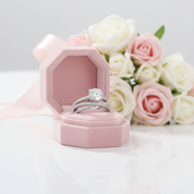 Classic 4 Prong Round Cut Simulated Diamond Option Bridal Set-Black Diamonds New York
