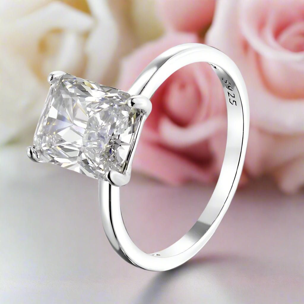 Classic 4.0 Ct Diamond Solitaire Engagement Ring-Black Diamonds New York