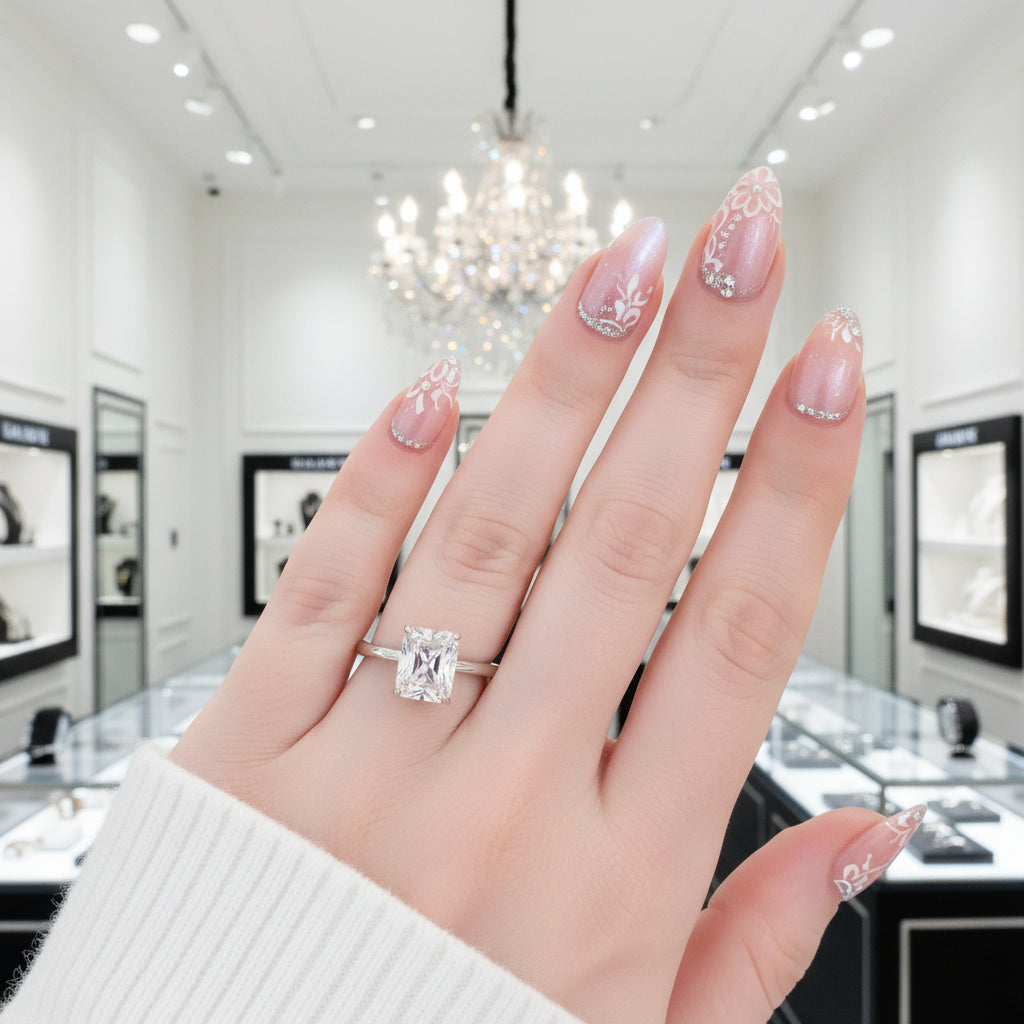Classic 4.0 Ct Diamond Option Solitaire Engagement Ring-Black Diamonds New York