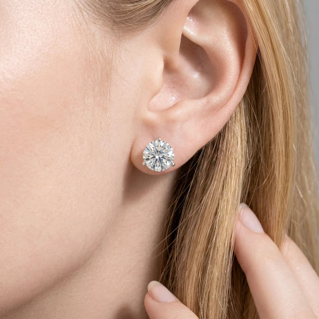 Classic 4.0 Ctw Diamond Option Stud Earrings-Black Diamonds New York