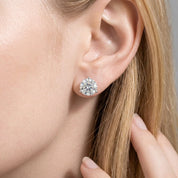Classic 4.0 Ctw Diamond Option Stud Earrings-Black Diamonds New York