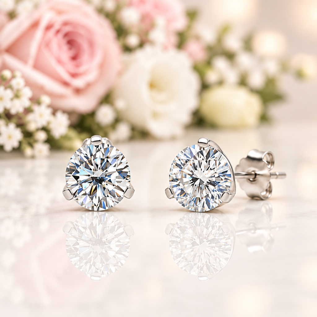 Classic 4.0 Ctw Diamond Option Stud Earrings-Black Diamonds New York