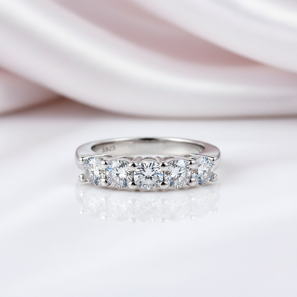 Classic 4mm Round Diamond Wedding Band-Black Diamonds New York