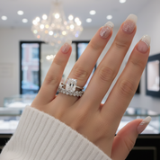 Classic 5.5 Carat Radiant Cut 3-Pieces Wedding Ring Set-Black Diamonds New York