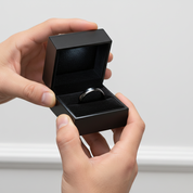 Classic Black Men's Ceramic Wedding Band-Black Diamonds New York