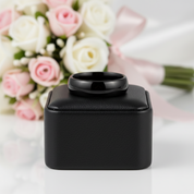 Classic Black Men's Ceramic Wedding Band-Black Diamonds New York