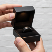 Classic Black Tungsten Carbide Rings for Couple-Black Diamonds New York
