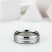 Classic Black Tungsten Men's Wedding Band-Black Diamonds New York