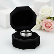 Classic Black Tungsten Men's Wedding Band-Black Diamonds New York