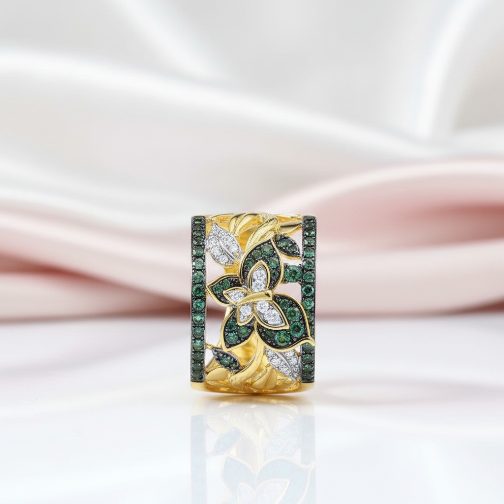 Classic Butterfly Ring-Black Diamonds New York