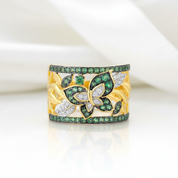 Classic Butterfly Ring-Black Diamonds New York