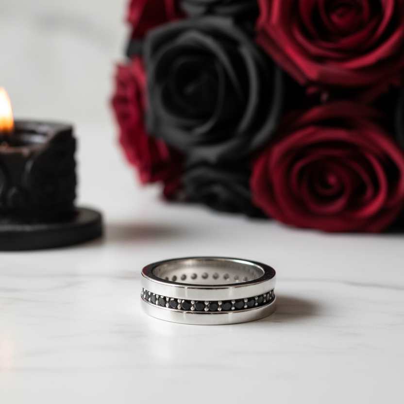 Classic Eternity Diamond Option Punk Band-Black Diamonds New York