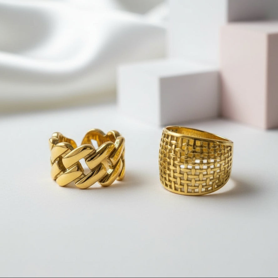 Classic Hollow Women's Wide Band-Black Diamonds New York