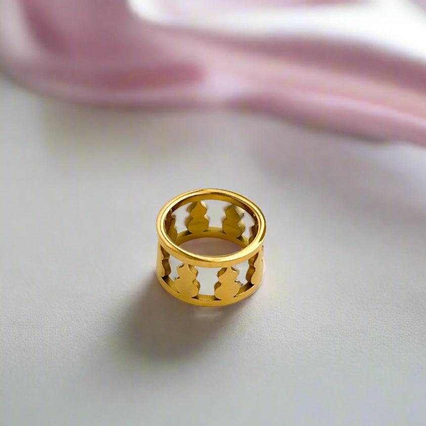 Classic Hollow Women's Wide Band-Black Diamonds New York