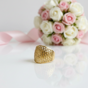 Classic Hollow Women's Wide Band-Black Diamonds New York