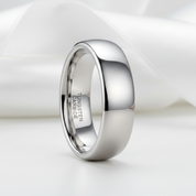 Classic Men's 6mm Dome Tungsten Wedding Band-Black Diamonds New York