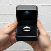 Classic Men's 6mm Dome Tungsten Wedding Band-Black Diamonds New York