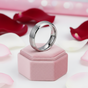 Classic Men's 6mm Tungsten Carbide Wedding Band-Black Diamonds New York