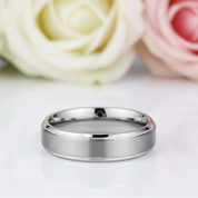 Classic Men's 6mm Tungsten Carbide Wedding Band-Black Diamonds New York