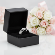 Classic Men's 8mm Tungsten Carbide Wedding Band-Black Diamonds New York