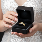 Classic Men's Tungsten Carbide Wedding Band-Black Diamonds New York