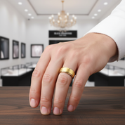 Classic Men's Tungsten Carbide Wedding Band-Black Diamonds New York