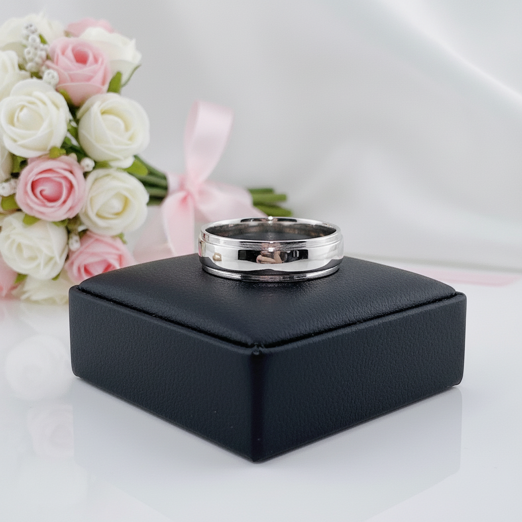 Classic Men's Wedding Band Ring-Black Diamonds New York