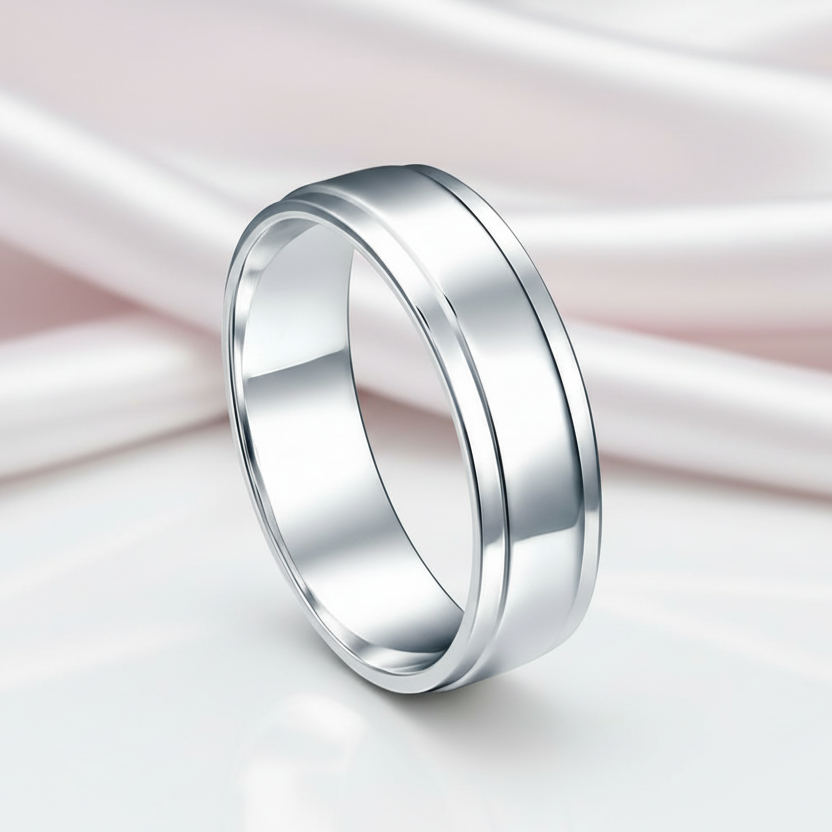 Classic Men's Wedding Band Ring-Black Diamonds New York
