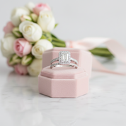 Classic Diamond Option White Gold Engagement Ring Set-Black Diamonds New York