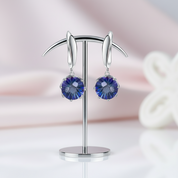 Classic Rainbow Mystic Quartz Drop Earrings-Black Diamonds New York