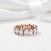 Classic Oval Cut Diamond Option Wedding Band-Black Diamonds New York