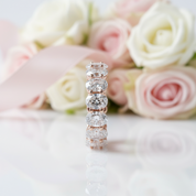 Classic Oval Cut Diamond Option Wedding Band-Black Diamonds New York