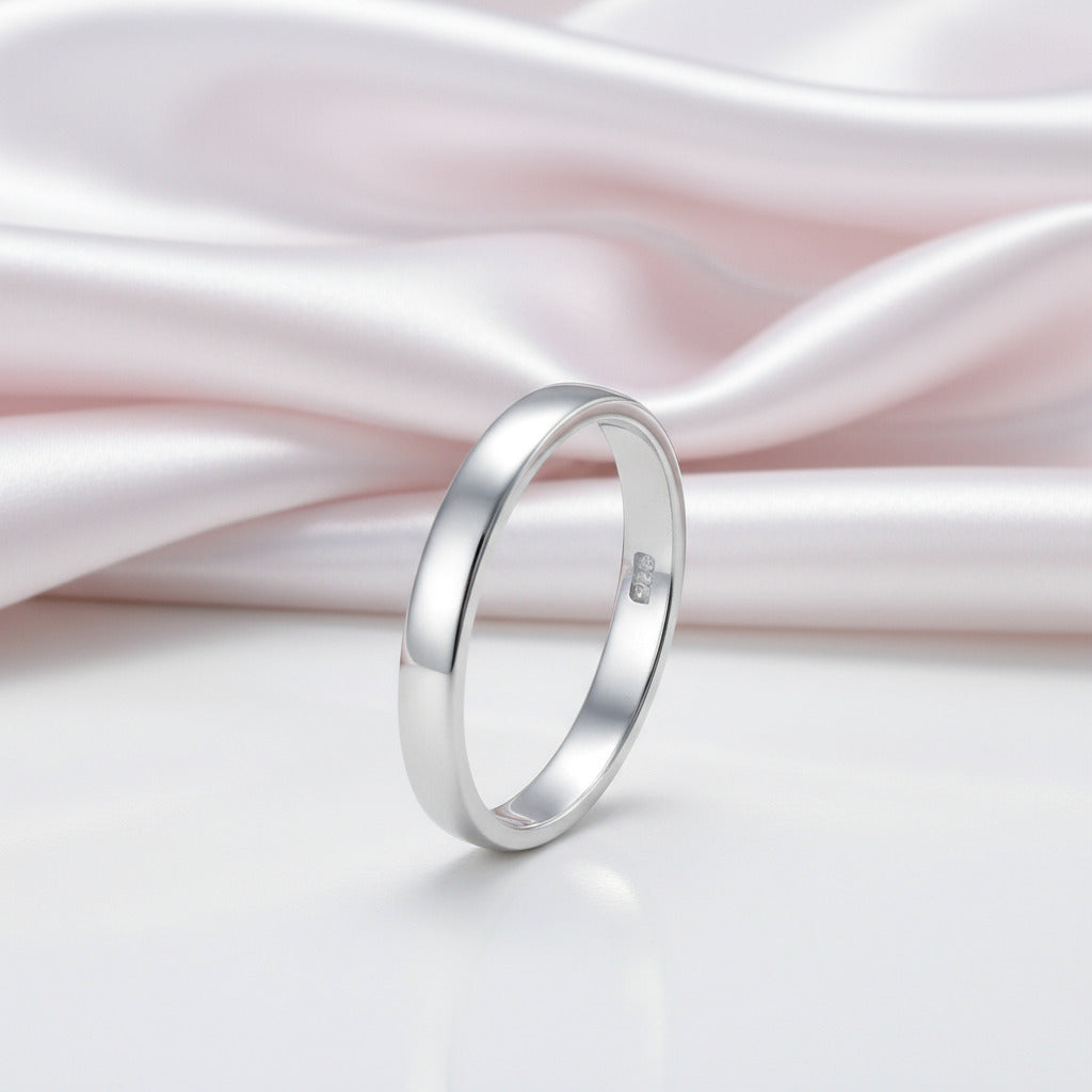 Classic Plain Wedding Band-Black Diamonds New York