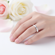 Classic Plain Wedding Band-Black Diamonds New York