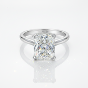 Classic Radiant Cut Diamond Option Solitaire Engagement Ring-Black Diamonds New York