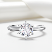 Classic Ring 6 Claws Diamond Option Engagement Ring-Black Diamonds New York