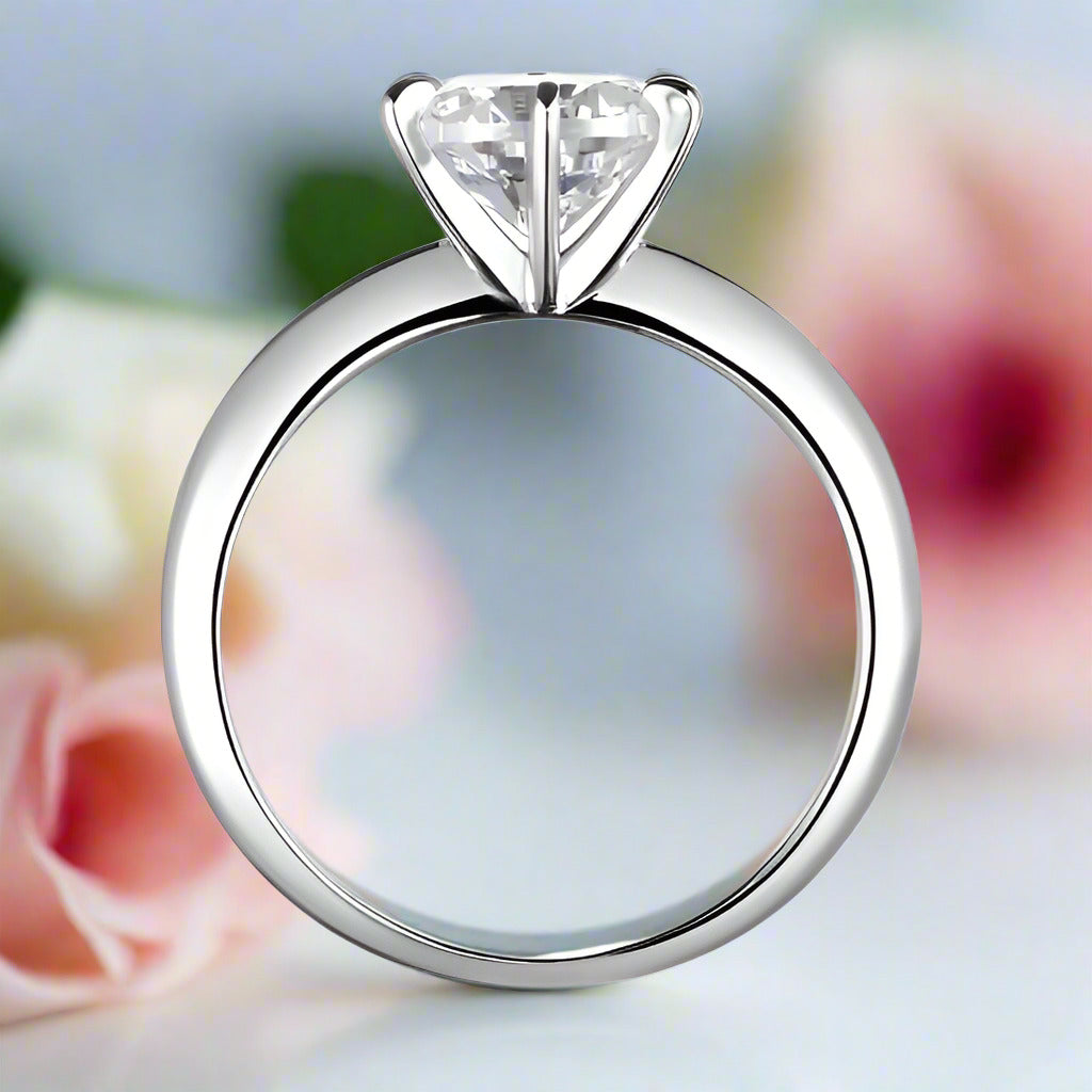 Classic Ring 6 Claws Diamond Engagement Ring-Black Diamonds New York