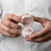 Classic Rose Gold Halo Radiant Cut Engagement Ring-Black Diamonds New York