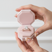 Classic Rose Gold Round Cut Wedding Ring Set-Black Diamonds New York