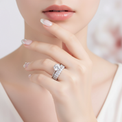 Classic Round Cut 3-Pieces Wedding Set-Black Diamonds New York