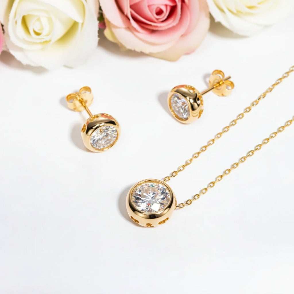 Classic Round Cut Diamond Jewelry Set-Black Diamonds New York