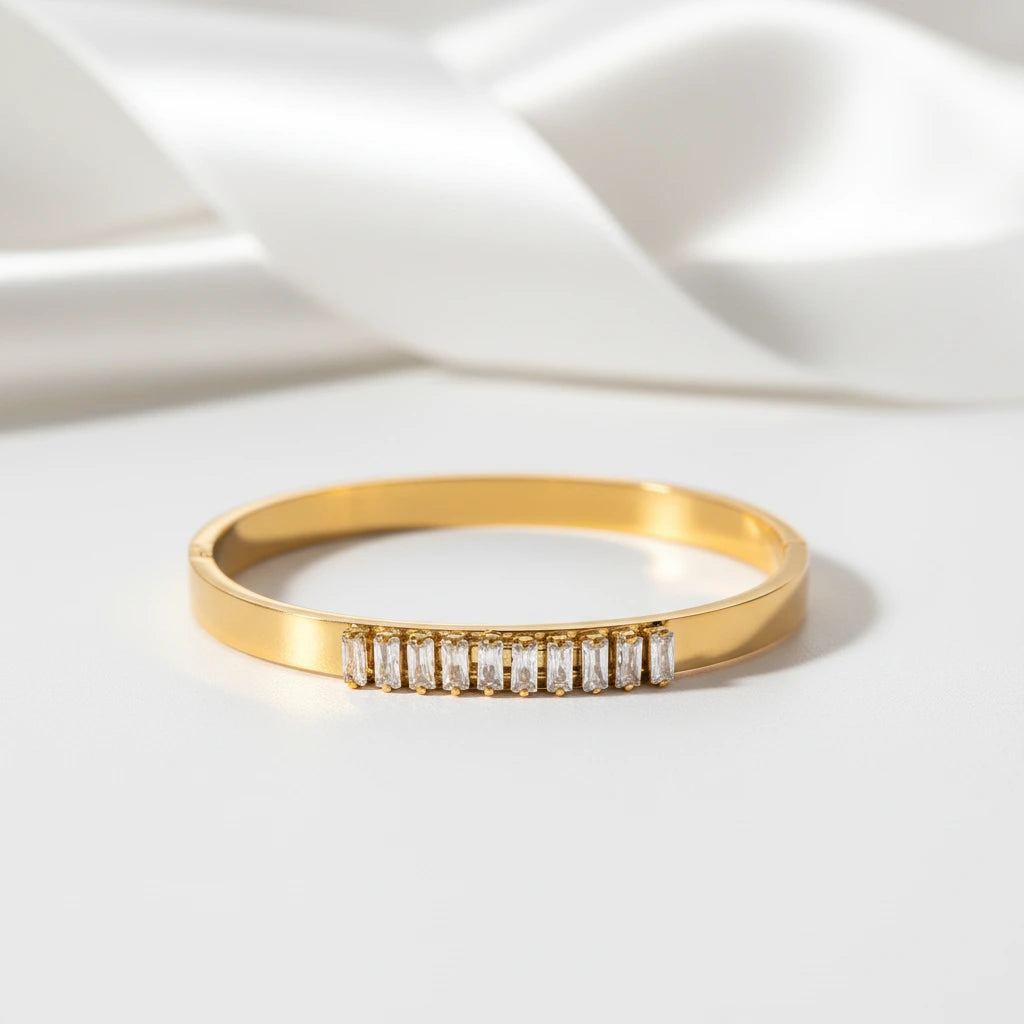 Classic Round Diamond Women's Bangle-Black Diamonds New York