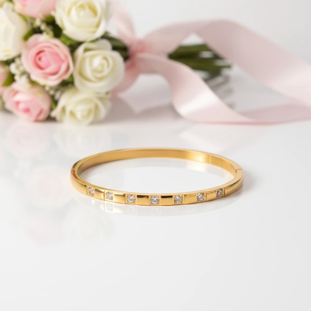 Classic Round Diamond Women's Bangle-Black Diamonds New York