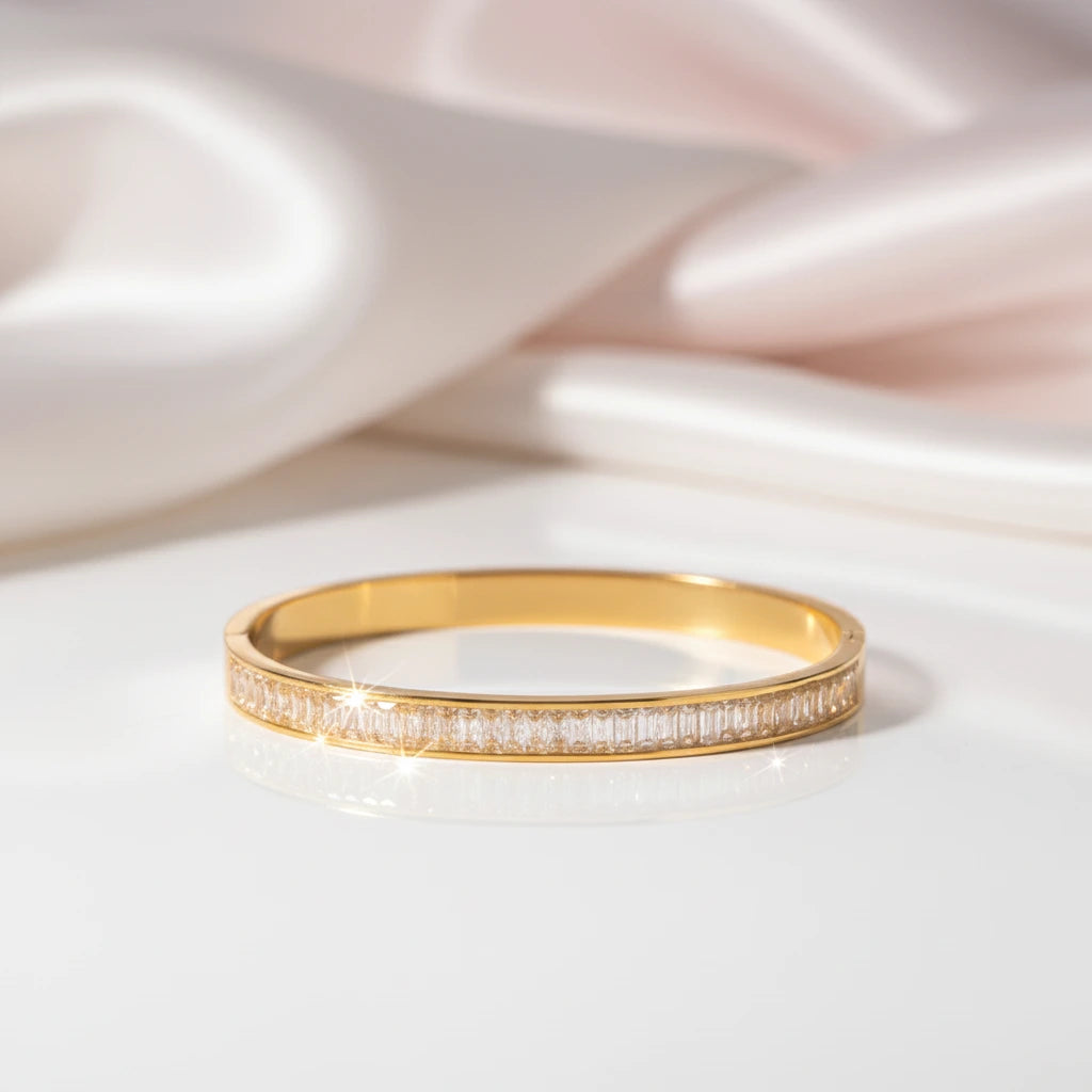 Classic Round Diamond Women's Bangle-Black Diamonds New York