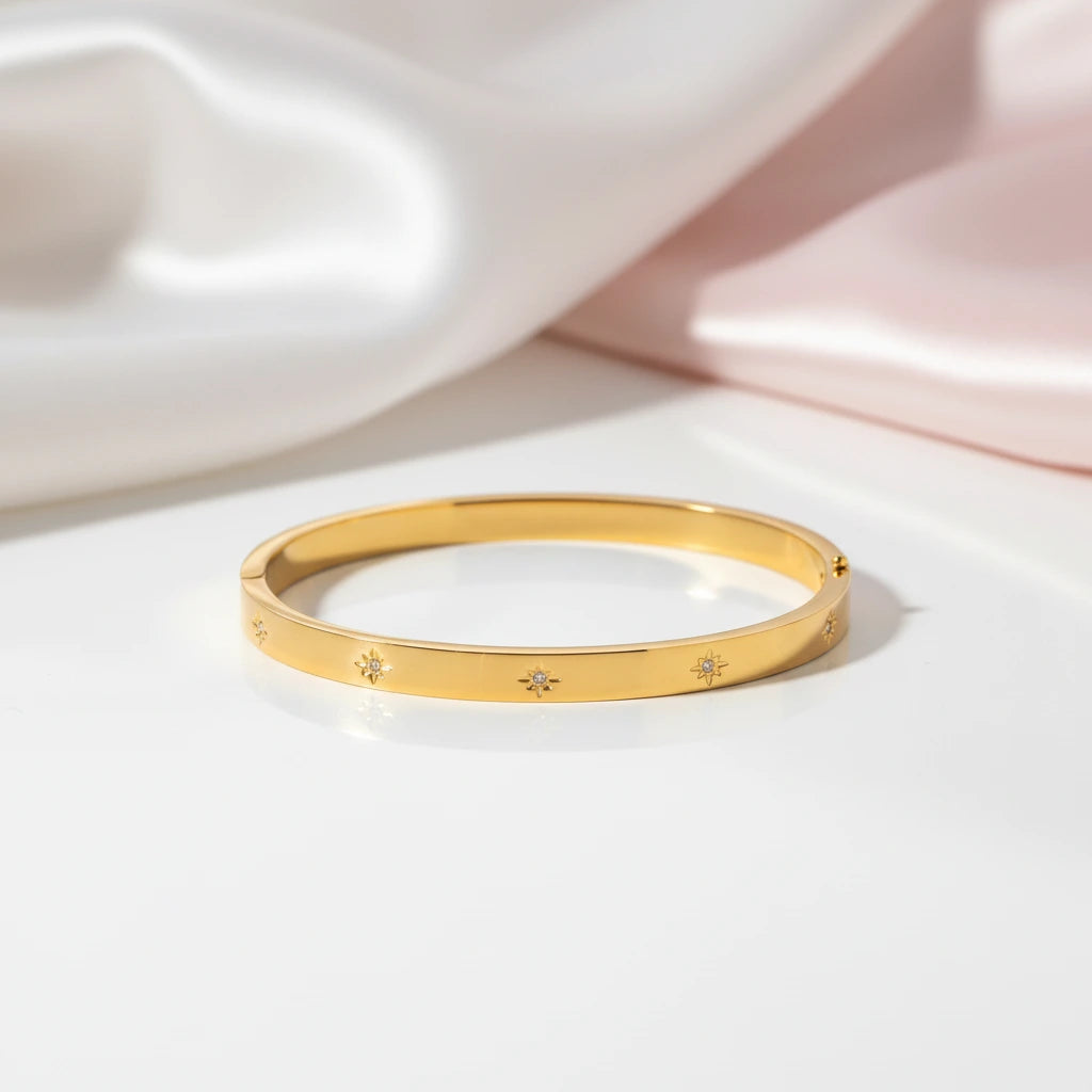 Classic Round Diamond Women's Bangle-Black Diamonds New York